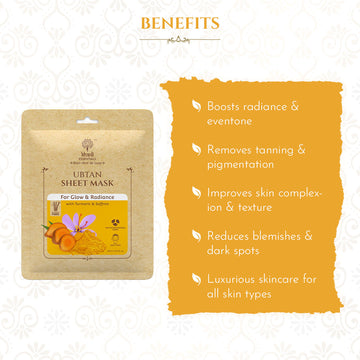 Radiance & Anti-Pigmentation Ubtan Ayurvedic Serum Sheet Mask (Pack Of 3)